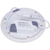 LED Downlight Slim - Inbouw Rond - Mat Wit Aluminium - 12W - Ø170mm - Helder/Koud Wit 6400K