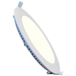 LED Downlight Slim - Inbouw Rond 18W - Natuurlijk Wit 4200K - Mat Wit Aluminium - Ø225mm