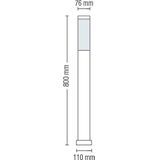 LED Tuinverlichting - Buitenlamp - Laurea 5 - Staand - RVS - E27 - Rond