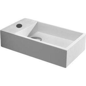 Diamond Line - Fontein Toilet - 40x22cm - Links - Mat Wit - Solid Surface