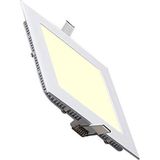 LED - Downlight Slim - Inbouw Vierkant - Warm Wit 2700K - Mat Wit Aluminium - 12W - 2 Pack
