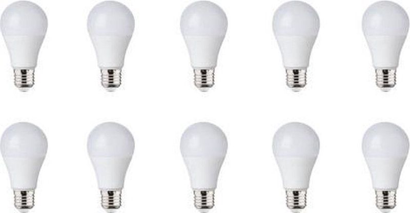 Voordeelpak LED Lamp - Warm Wit 3000K - E27 Fitting - 10W Dimbaar - 10 Pack