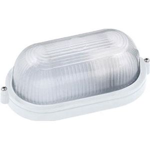 LED Außenwandleuchte - Nimrat - Aluminium Mattweiß - E27 - Oval