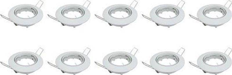 Armatuur - Glanzend Wit - Aluminium - 10-Delige Set - Geschikt voor GU10