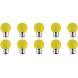 Voordeelpak LED Lamp 10 Pack - Romba - Geel Gekleurd - E27 Fitting - 1W