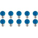 Voordeelpak LED Lamp 10 Pack - Romba - Blauw Gekleurd - E27 Fitting - 1W