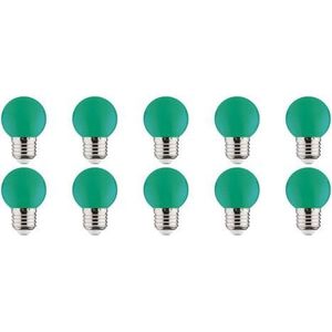 Voordeelpak LED Lamp 10 Pack - Romba - Groen Gekleurd - E27 Fitting - 1W