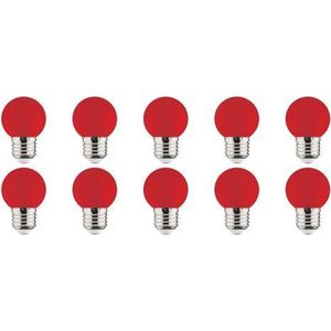 LED Lamp 10 Pack - Romba - Rood Gekleurd - E27 Fitting - 1W