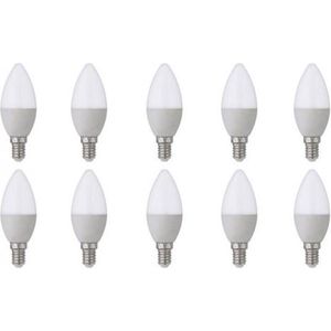 Voordeelpak LED Lamp 10 Pack - E14 Fitting - 6W - Helder/Koud Wit 6400K