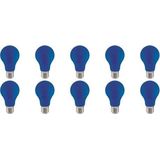 Voordeelpak LED Lamp 10 Pack - Specta - Blauw Gekleurd - E27 Fitting - 3W