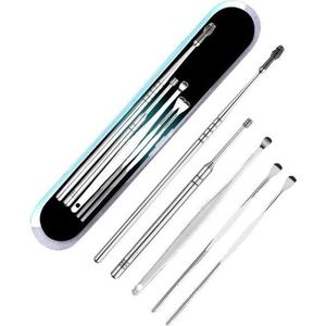 5 delige RVS oorsmeer verwijderaar oorreiniger.