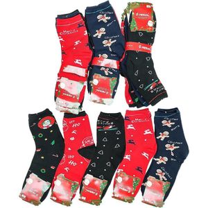 Pesail kerstsokken 5 paar katoenen herensokken winter sokken kerst patronen maat 40-44