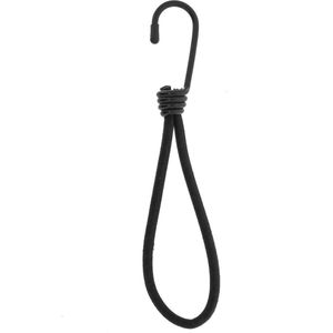 Spanelastiek met haak / 25 stuks - Spandoeken/Schaduwdoek/Aanhangwagen/Tent/Bootzeil/Zeil - 25 cm - Zwart - Basic haak