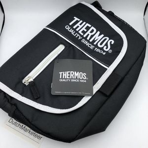 Thermos Messenger/Cool Bag | Messenger/Koeltas | 2.5 Liter | Zwart/Wit | Stijlvolle/Luxe Schoudertas | Heren/Dames/Kinderen