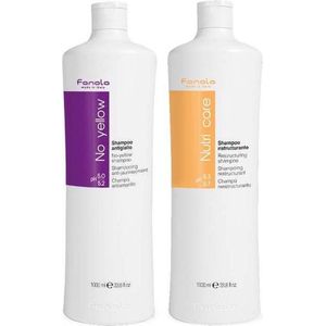 Fanola No Yellow Shampoo + Nutri Care Conditioner - 1000 ml