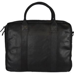 DSTRCT 15.6 leren laptoptas Limited zwart