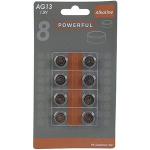 Knoopcel 1,5V AG13 LR44 Powerful Blister - 16 stuks