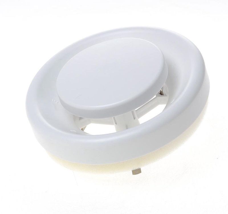 Installatiebranche - Luchtventiel - Wit - Kunststof - Diameter 125mm