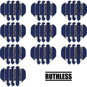 10 Sets (30 stuks) Ruthless flights Multipack - Blauw - darts flights