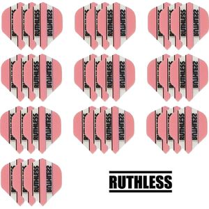 10 Sets (30 stuks) Ruthless flights Multipack - Roze Paneel - darts flights