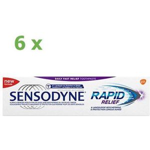 Sensodyne Rapid Relief Tandpasta 6 x 75ml Pack Voordeelverpakking