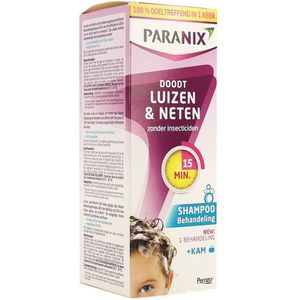 2 X Paranix behandelingsshampoo 200 ml + kam - luizenshampoo