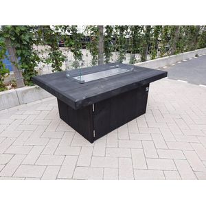 Vuurtafel Tree Terrasverwarmer Black Wash steigerhout 80x120x50cm