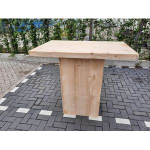 Sta tafel 76x120cm van nieuw blank steigerhout