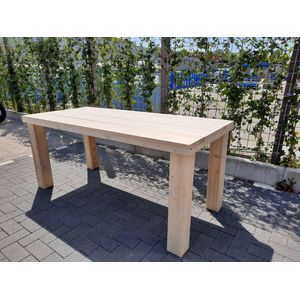 Tafel ""Blokpoot"" van Nieuw steigerhout 96x250cm 8 tot 10 persoons tafel