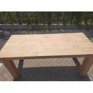 Tafel ""Blokpoot"" van Douglas hout 76x210cm 6 tot 8 persoons tafel