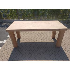 Tafel ""Blokpoot"" van Douglas hout 76x250cm 8 tot 10 persoons tafel
