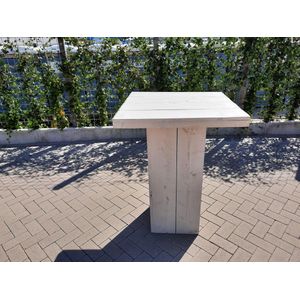 Sta tafel 76x76cm van White Wash steigerhout