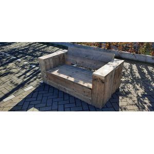 Loungebank ""Garden Deluxe"" van Gebruikt steigerhout 120cm - 2 persoons bank