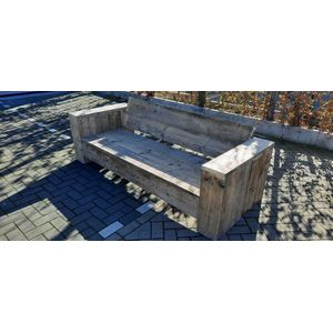 Loungebank ""Garden Luxe"" van Gebruikt steigerhout 180cm - 3 persoons bank