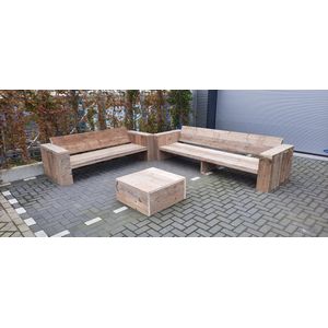Loungeset ''Garden XL Basic'' van Gebruikt steigerhout - 7 persoons