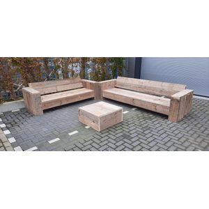 Loungeset ''Garden XL Luxe '' van Gebruikt steigerhout - 7 persoons