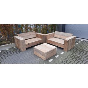 Loungeset ''Garden XS Luxe'' van Gebruikt steigerhout - 4 persoons