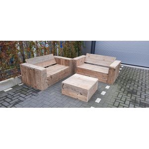 Loungeset ''Garden XS Deluxe '' van Gebruikt steigerhout - 4 persoons