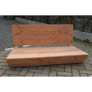 Bankje “Sauna” van Douglas hout 120cm – relax bank – Loungebank – Lage zetel - 2 persoons