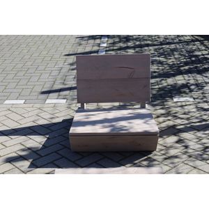 Bankje “Sauna” van Grijs Douglas hout 60cm – relax bank – Loungebank – Lage zetel – 1 persoons – Dim grey