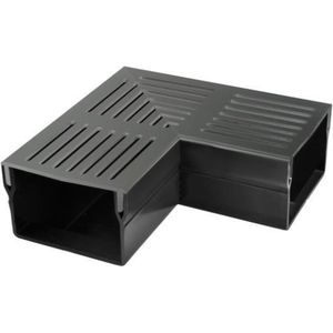 Black Beauty Perfect Drain 100/100 hoek zwart alu designrooster