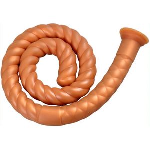 Mega XXL Dildo - 80 x 2.5 cm - Lange Dunne Anaal Dildo - Zeer Buigzaam - Met Zuignap