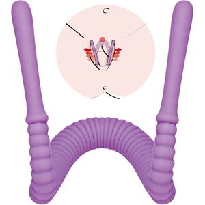 Flexibele Schaamlip Spreider - Zijdezacht Siliconen - 31.7 cm - Stimuleert de G-Spot en Spreidt de Schaamlippen