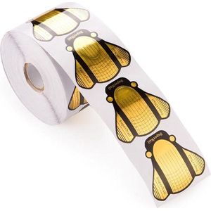 Cosmetics Zone Sjabloon voor Gel & Acrylnagels - 500 stuks - goud, Breed