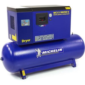 Michelin 10 PK 500 Liter Gedempte Compressor MCXD 988/500 N MET DROGER