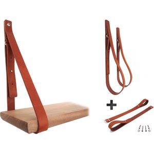 NOOBLU SHELV plankdragers + extenders - Cognac