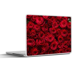 Laptop sticker - 12.3 inch - Rozen - Rozenblaadjes - Rood - 30x22cm - Laptopstickers - Laptop skin - Cover