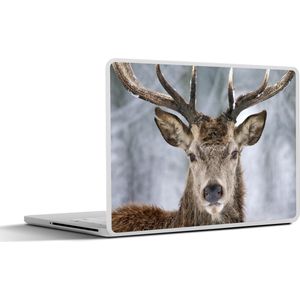 Laptop sticker - 13.3 inch - Hert - Gewei - Sneeuw - 31x22,5cm - Laptopstickers - Laptop skin - Cover