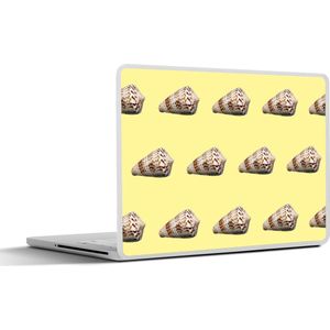 Laptop sticker - 11.6 inch - Schelpen - Patronen - Geel - 30x21cm - Laptopstickers - Laptop skin - Cover