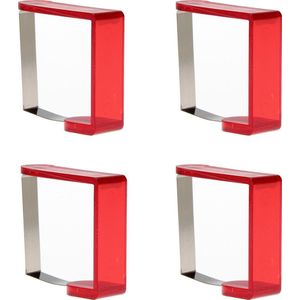 Tafelkleedklemmen 4 Stuks Rood – 5x4x2cm | Tafelkleedgewichten | Klemmen voor het Tafellaken